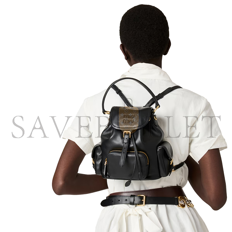 MIU MIU LEATHER BACKPACK 5BZ043 (22*18*11.5cm) MIU MIU LEATHER BACKPACK 5BZ043 (22*18*11.5cm)